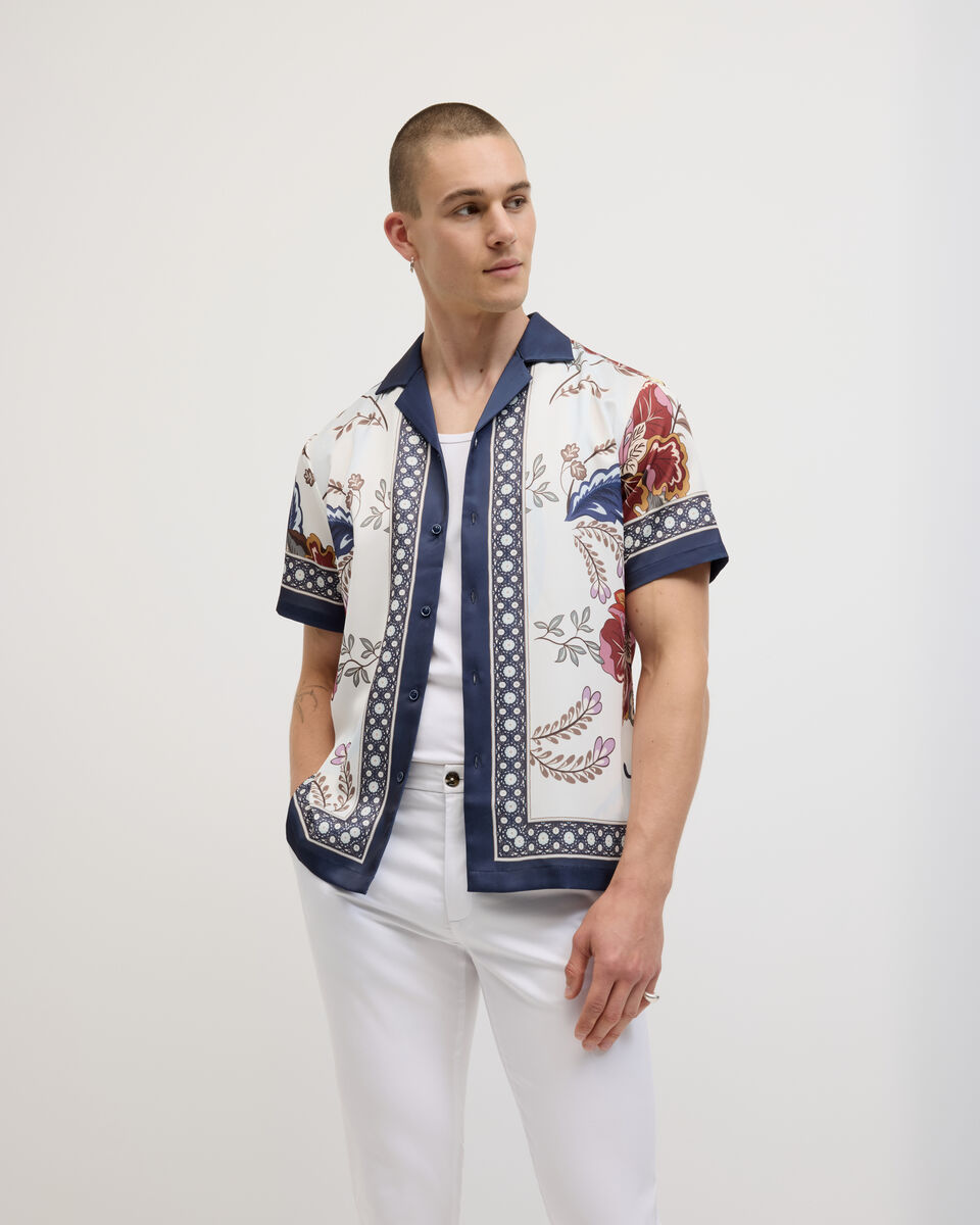 Summers Floral Panel Print Shirt, Multi, hi-res